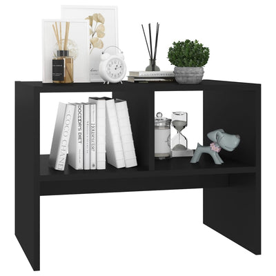 Side Table Black 60x40x45 cm Chipboard - Payday Deals