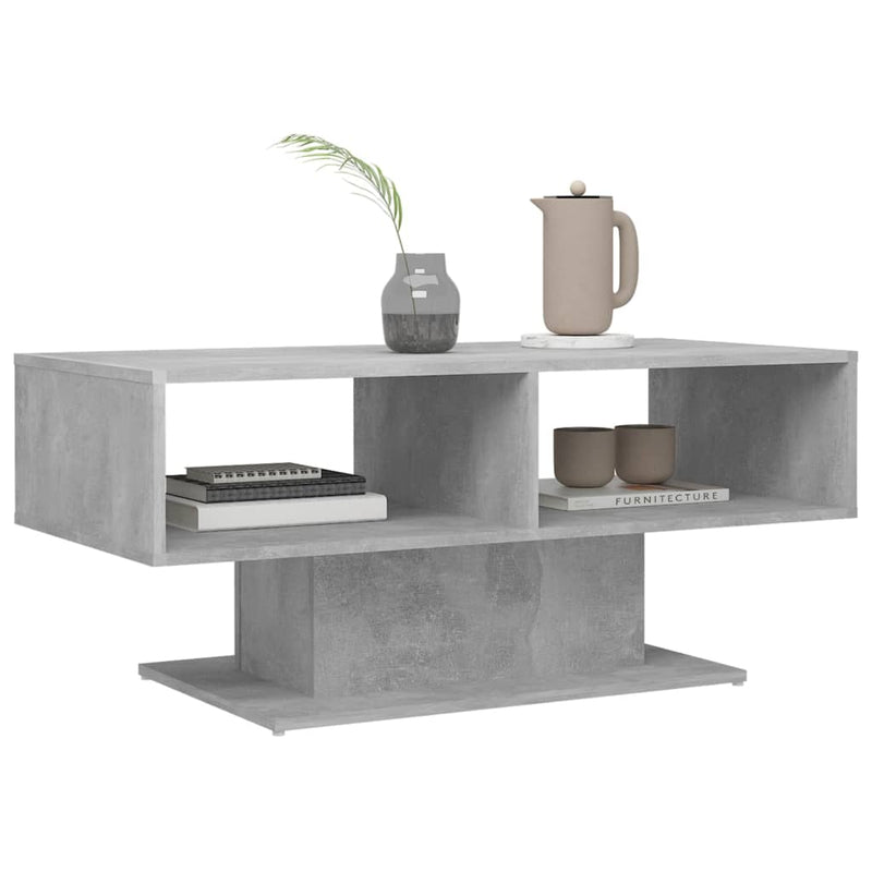 Coffee Table Concrete Grey 103.5x50x44.5 cm Chipboard - Payday Deals