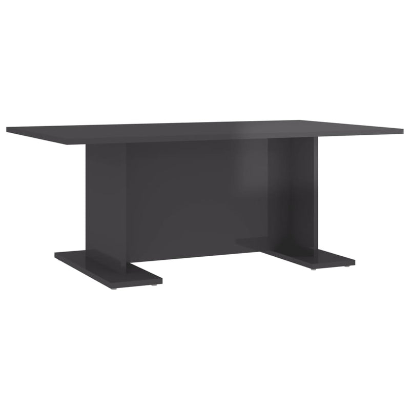 Coffee Table High Gloss Grey 103.5x60x40 cm Chipboard - Payday Deals