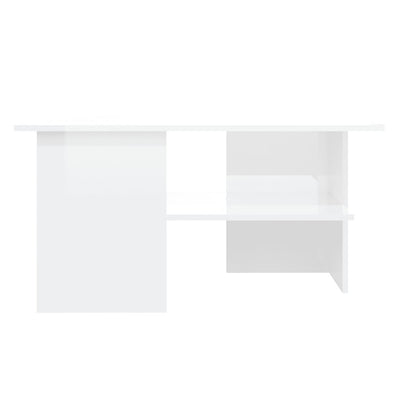 Coffee Table High Gloss White 90x60x46.5 cm Chipboard - Payday Deals