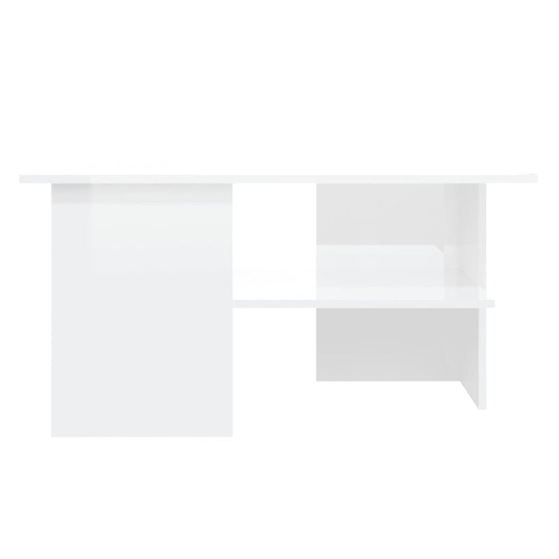Coffee Table High Gloss White 90x60x46.5 cm Chipboard - Payday Deals
