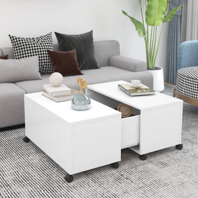 Coffee Table White 75x75x38 cm Chipboard - Payday Deals