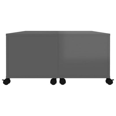 Coffee Table High Gloss Grey 75x75x38 cm Chipboard - Payday Deals