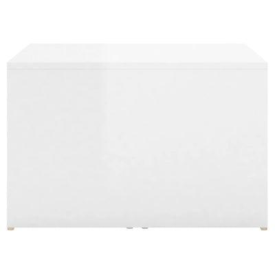 3 Piece Nesting Coffee Table Set High Gloss White 60x60x38 cm