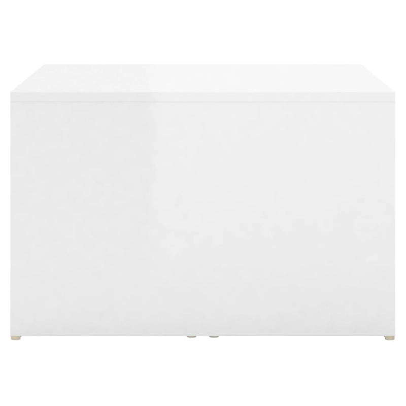 3 Piece Nesting Coffee Table Set High Gloss White 60x60x38 cm