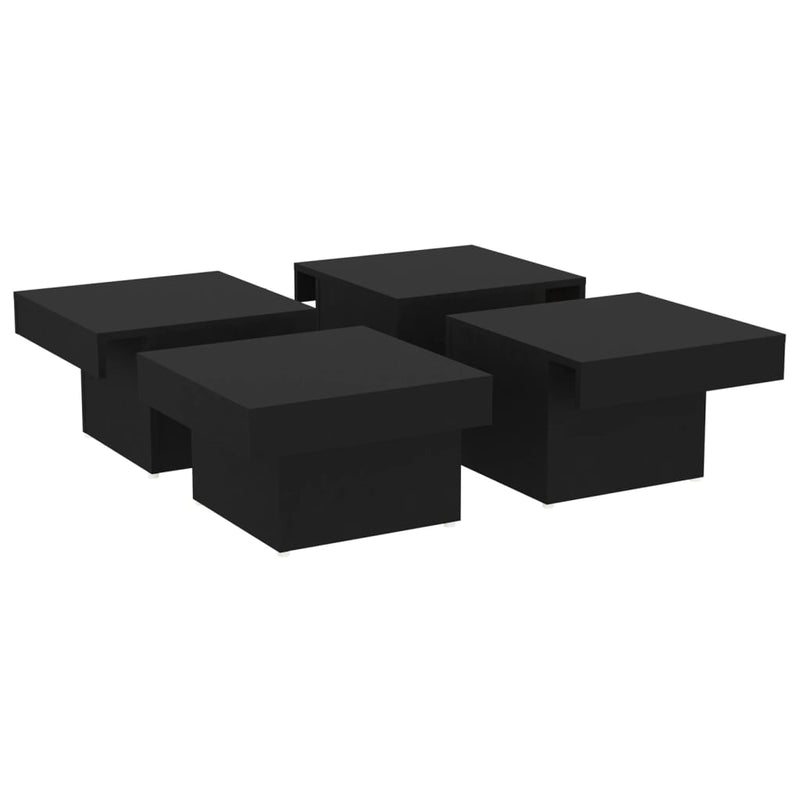 Coffee Table Black 90x90x28 cm Chipboard