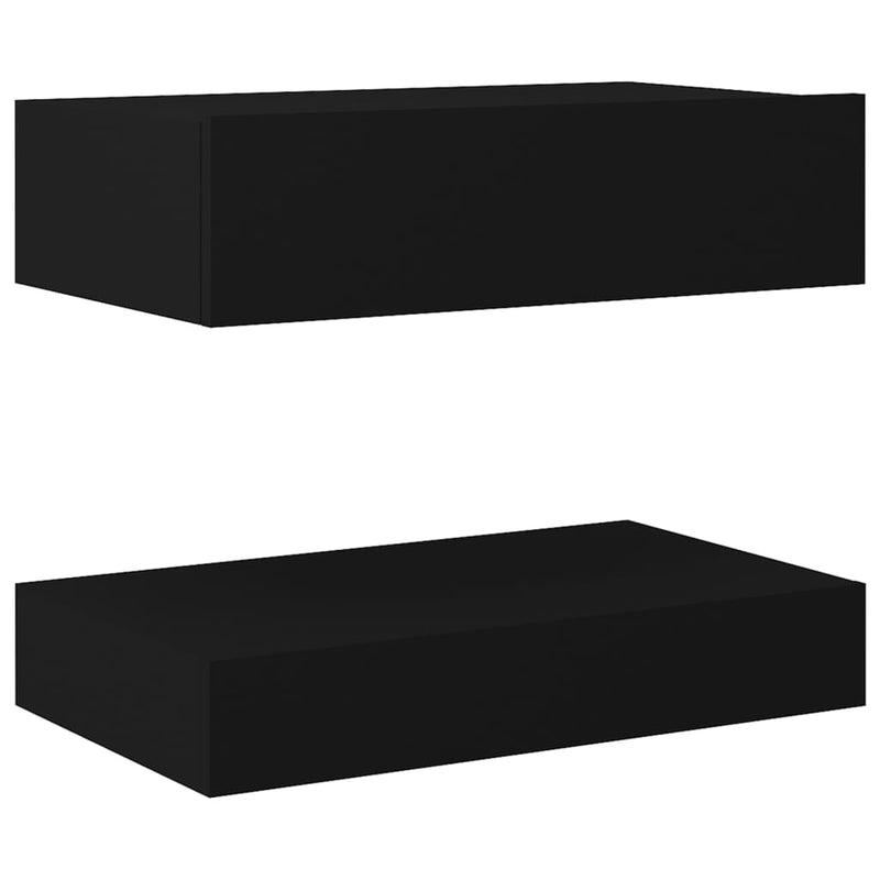 Bedside Cabinet Black 60x35 cm Engineered Wood