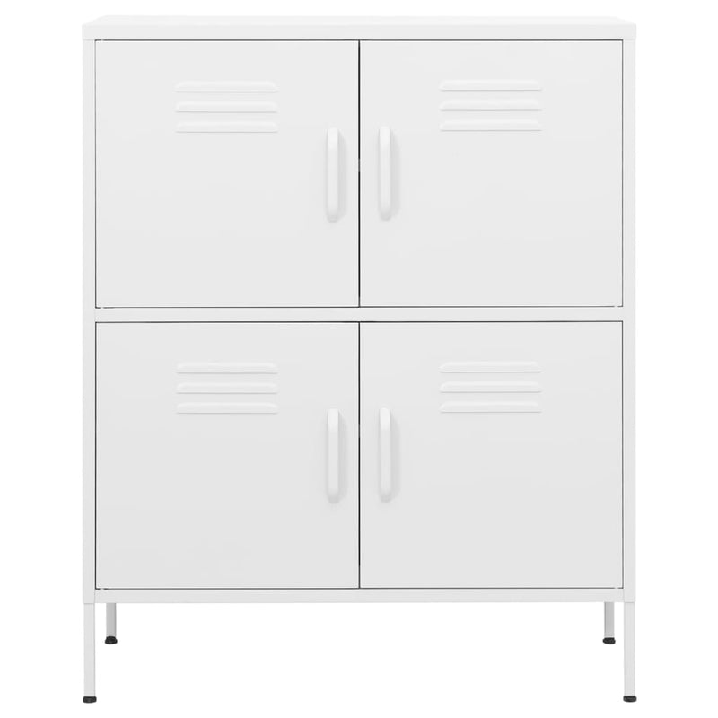 Storage Cabinet White 80x35x101.5 cm Steel