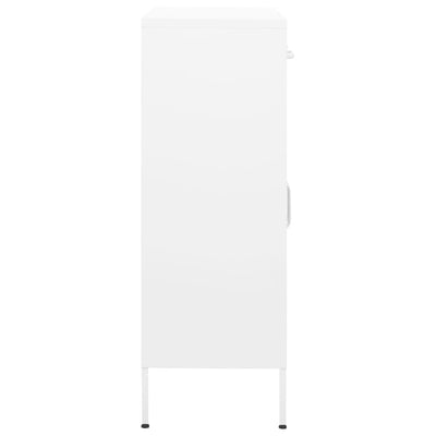Storage Cabinet White 80x35x101.5 cm Steel