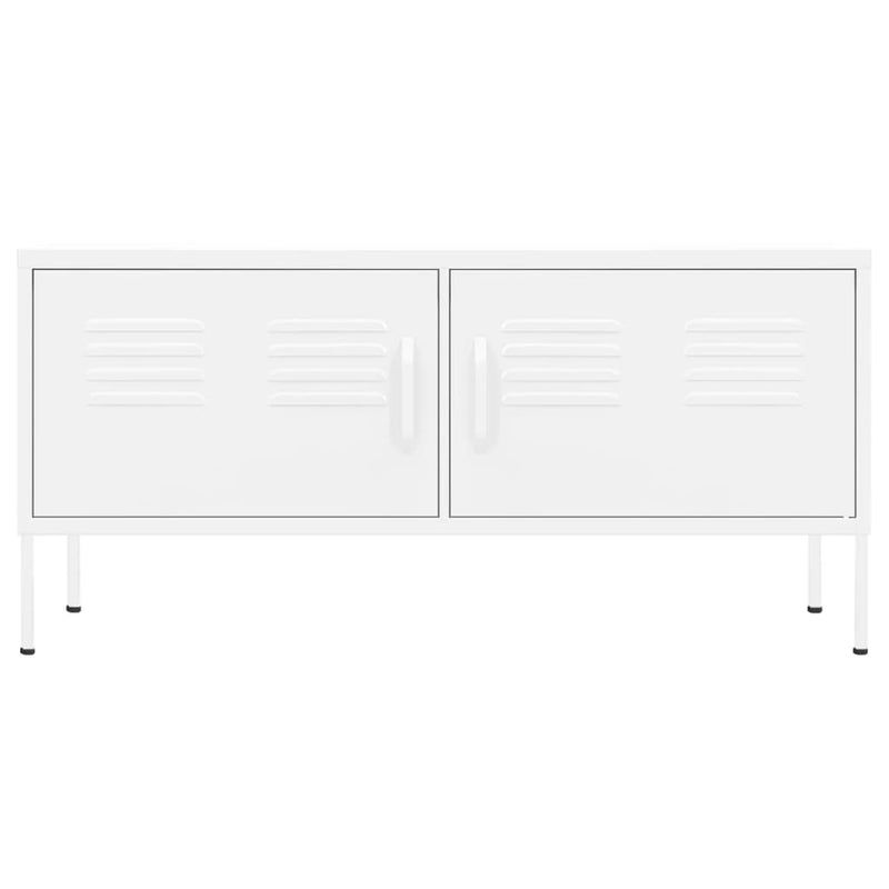 TV Cabinet White 105x35x50 cm Steel