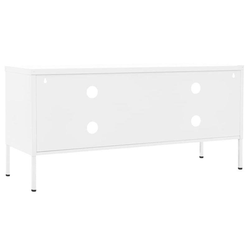 TV Cabinet White 105x35x50 cm Steel