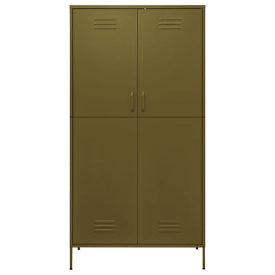 Wardrobe Olive Green 90x50x180 cm Steel