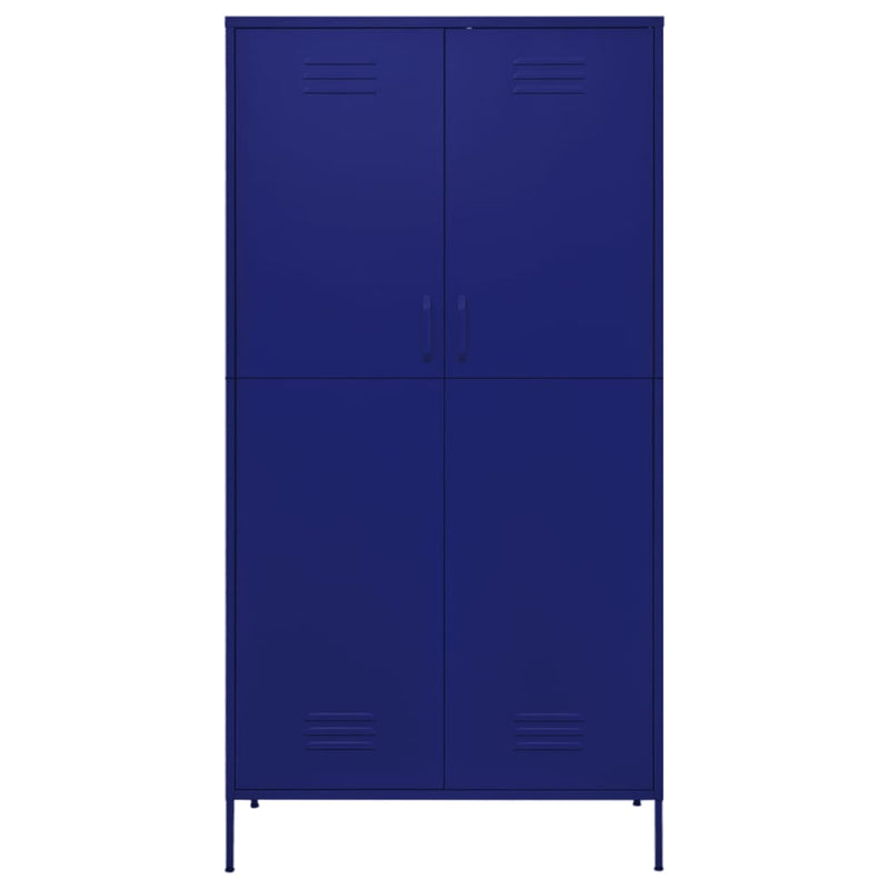 Wardrobe Navy Blue 90x50x180 cm Steel - Payday Deals