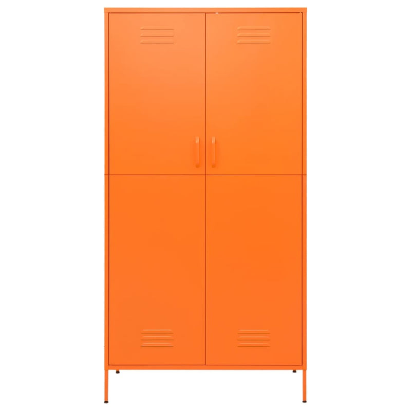 Wardrobe Orange 90x50x180 cm Steel