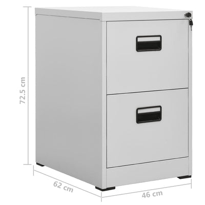 Filing Cabinet Light Grey 46x62x72.5 cm Steel