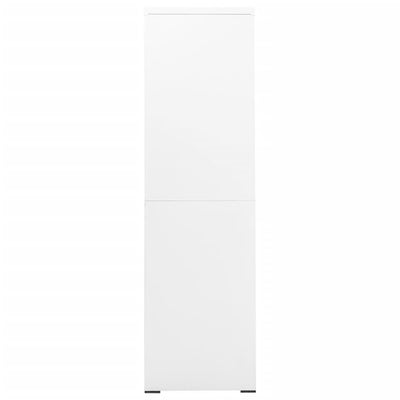 Filing Cabinet White 90x46x164 cm Steel