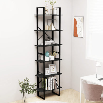 Storage Shelves 2 pcs Black 60x30x210 cm Solid Pine Wood