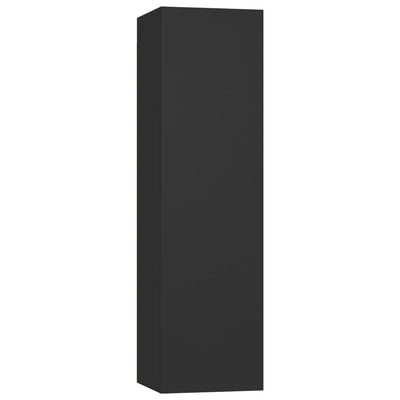 TV Cabinets 4 pcs Black 30.5x30x110 cm Engineered Wood