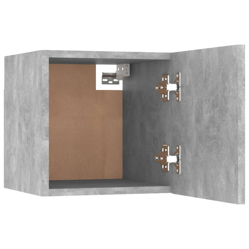 Bedside Cabinet Concrete Grey 30.5x30x30 cm Engineered Wood