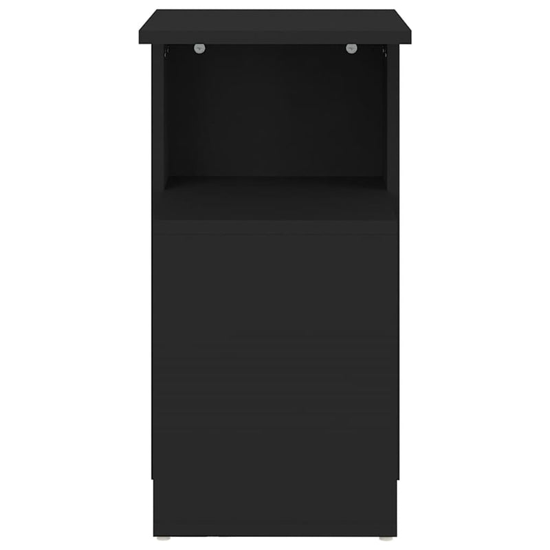 Side Table Black 36x30x56 cm Chipboard