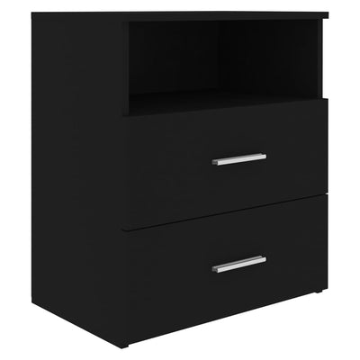Bed Cabinets 2 pcs Black 50x32x60 cm