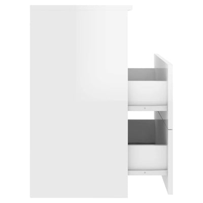 Bed Cabinets 2 pcs High Gloss White 50x32x60 cm