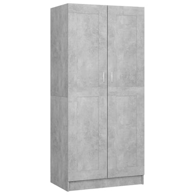 Wardrobe Concrete Grey 82.5x51.5x180 cm Chipboard