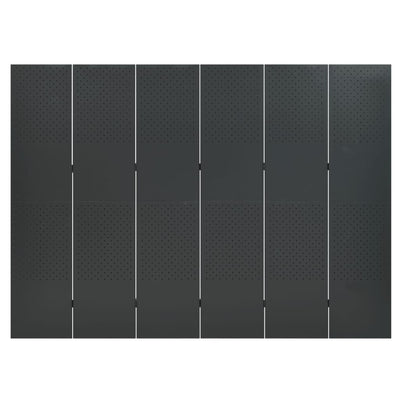 6-Panel Room Divider Anthracite 240x180 cm Steel - Payday Deals