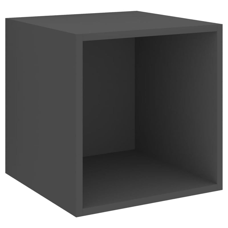 4 Piece TV Cabinet Set Grey Engineered Wood