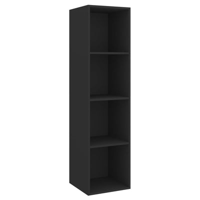 Wall-mounted TV Cabinets 2 pcs Black Engineered Wood