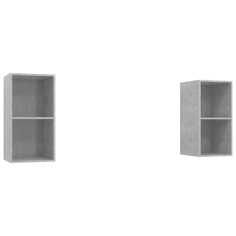 Wall-mounted TV Cabinets 2 pcs Concrete Grey Engineered Wood