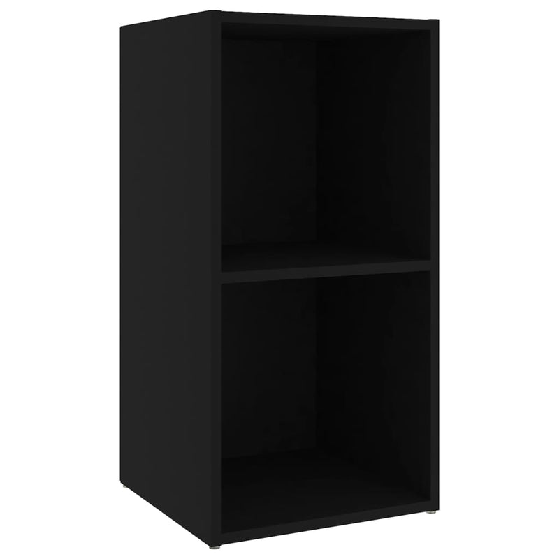 TV Cabinets 2 pcs Black 72x35x36.5 cm Engineered Wood