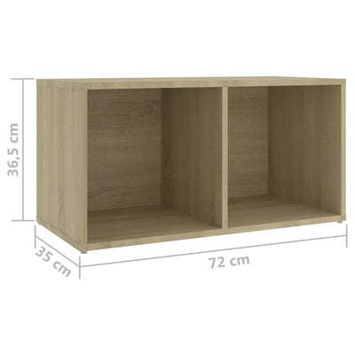 TV Cabinets 2 pcs Sonoma Oak 72x35x36.5 cm Engineered Wood