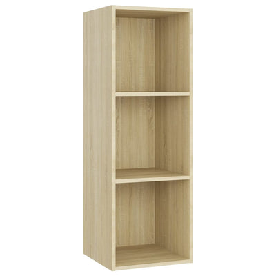 TV Cabinets 2 pcs Sonoma Oak 107x35x37 cm Engineered Wood