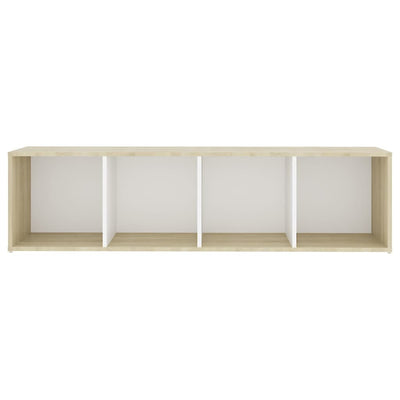 TV Cabinets 2 pcs White & Sonoma Oak 142.5x35x36.5 cm Engineered Wood