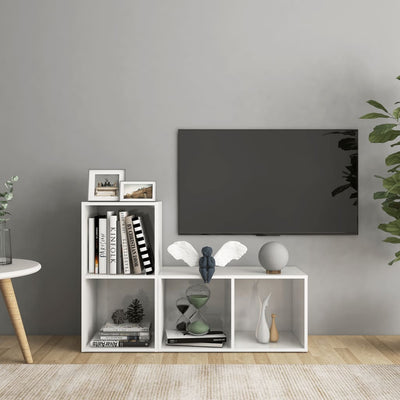 TV Cabinets 2 pcs High Gloss White 72x35x36.5 cm Engineered Wood