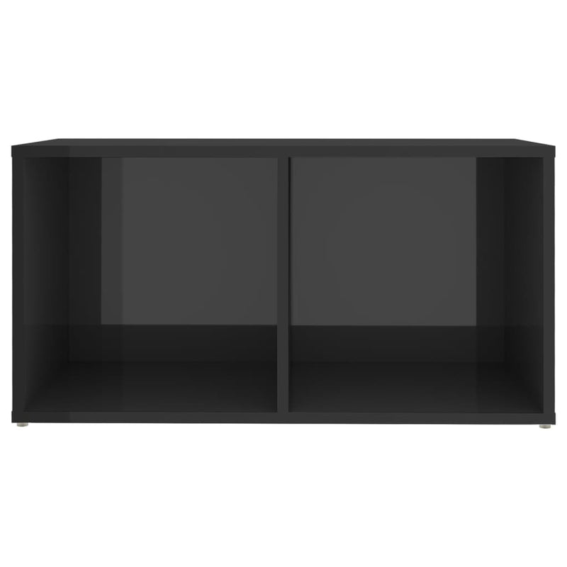 6 Piece TV Cabinet Set High Gloss Grey Engineered Wood