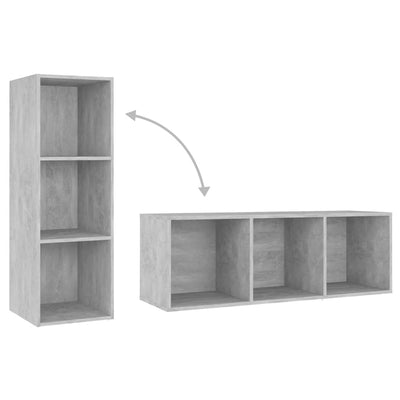 4 Piece TV Cabinet Set Concrete Grey Engineered Wood