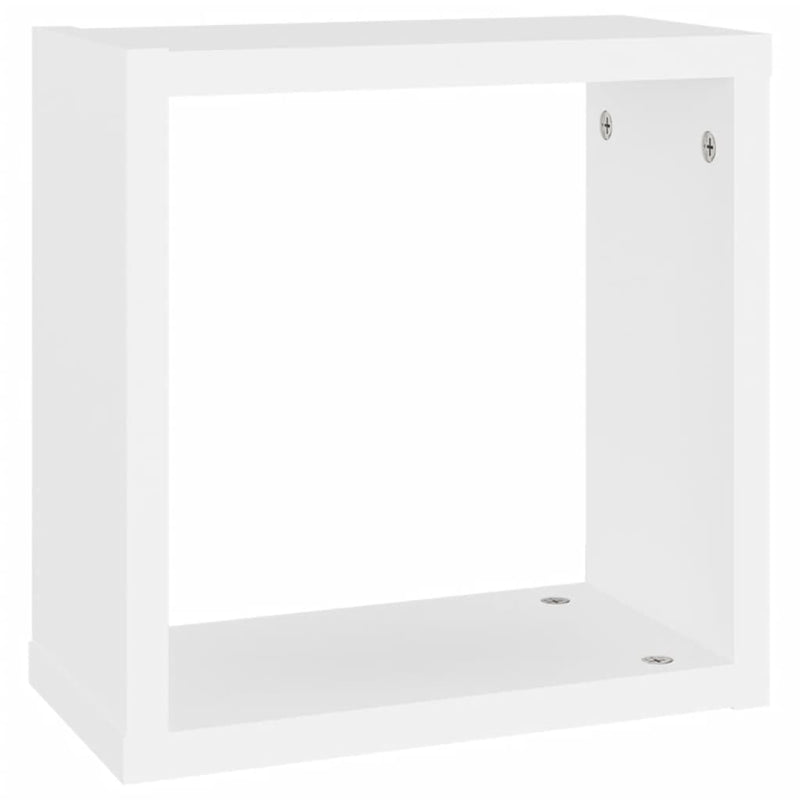 Wall Cube Shelves 4 pcs White 30x15x30 cm
