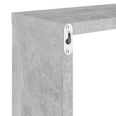 Wall Cube Shelves 6 pcs Concrete Grey 30x15x30 cm