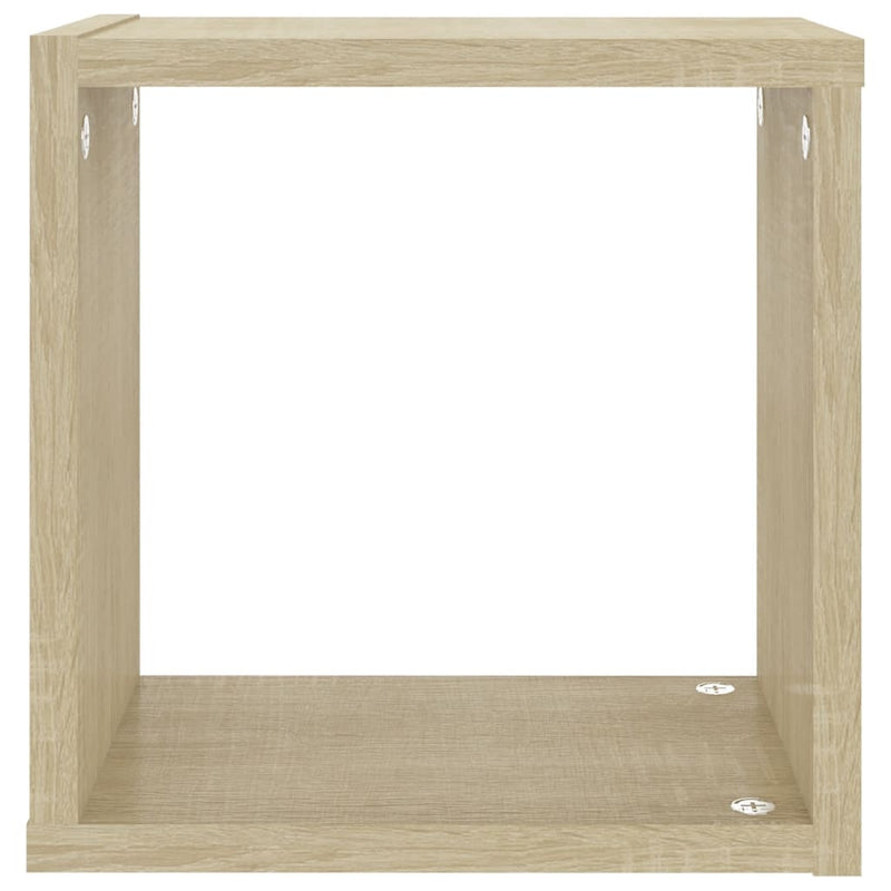 Wall Cube Shelves 4 pcs Sonoma Oak 26x15x26 cm - Payday Deals