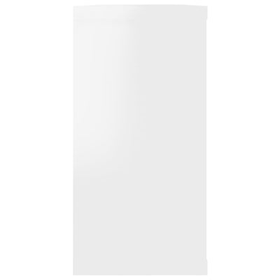 Wall Cube Shelves 2 pcs High Gloss White 100x15x30 cm Chipboard - Payday Deals