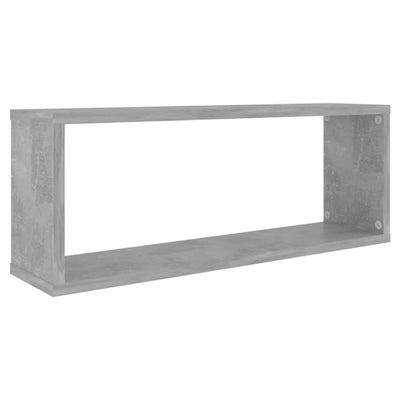 Wall Cube Shelves 6 pcs Concrete Grey 60x15x23 cm Chipboard