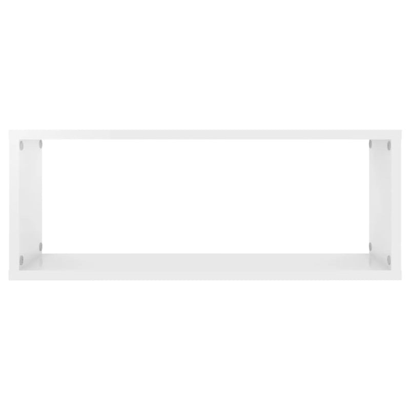 Wall Shelves 2 pcs High Gloss White 60x15x23 cm Chipboard