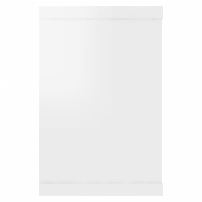 Wall Shelves 2 pcs High Gloss White 60x15x23 cm Chipboard