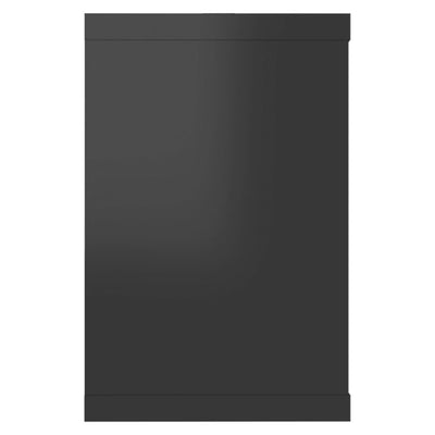 Wall Shelves 6 pcs High Gloss Black 60x15x23 cm Chipboard - Payday Deals