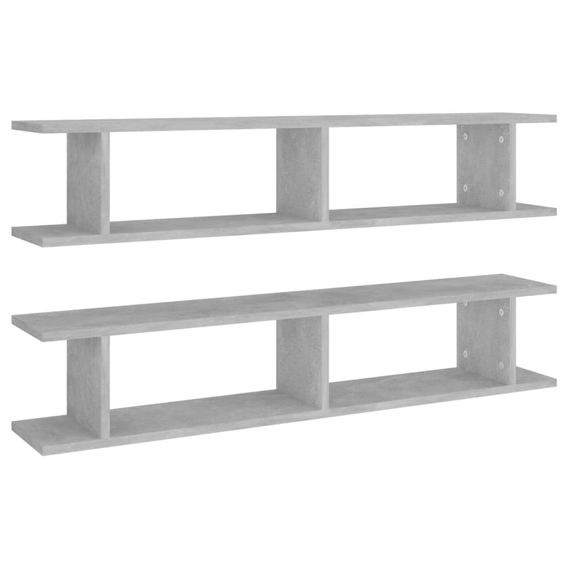 Wall Shelves 2 pcs Concrete Grey 105x18x20 cm Chipboard - Payday Deals