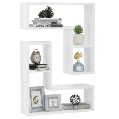 Wall Shelves 2 pcs High Gloss White 50x15x50 cm Chipboard - Payday Deals