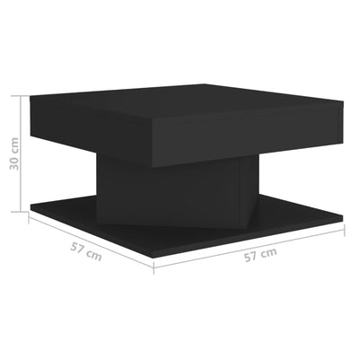 Coffee Table Black 57x57x30 cm Chipboard