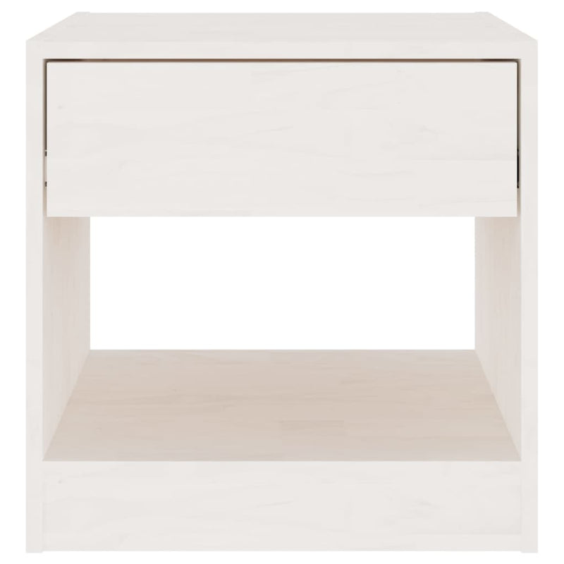 Bedside Cabinet White 40x31x40 cm Solid Pinewood